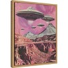 Amanti Art UFOs Canyon Landing by Samantha Hearn Canvas Wall Art Print Framed - 2 of 4
