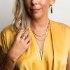 Sanctuary Project by sanctuaire Semi Precious Black and White Howlite Drop Statement Earrings Gold - 2 of 4