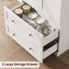 Garvee Tall Storage Cabinet, Farmhouse Large Wood Arched Kitchen Pantry, Bookcase with Doors & 2 Drawers for Dining, Office, Living Room, 72" - 4 of 4
