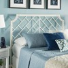 Queen Brinley Geometric Mosaic Metal Bed White - Inspire Q: Farmhouse-Style, Sturdy Frame, Box Spring Required - 3 of 4