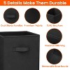 Aoibox 11 Inch Heavy Duty Fabric Storage Cubes Black 8 Pack Collapsible Bins for Organizing Closet Shelves Toys Clothes - 3 of 4