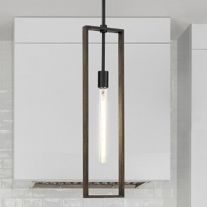 Urban Ambiance Luxury Minimalist Indoor Pendant,  24-3/8''H x 6"W x 6''D,  Matte Black Finish, UHP4913 - 1 of 4