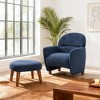 Okak Modern Upholstered Leisure Sofa Accent Chair with Footrest,Soft Padded Lazy Chair Set for Living Room,Bedroom - 4 of 4