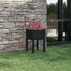 vidaXL Black Garden Planter 40 x 40 x 70 cm Solid Pine Wood - 2 of 4