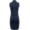 VENUS Womens Mock Neck Mini Dress  -  S, Navy - 4 of 4