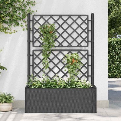 vidaXL Raised Bed Mocha Plastic (PP) Large Waterproof materials