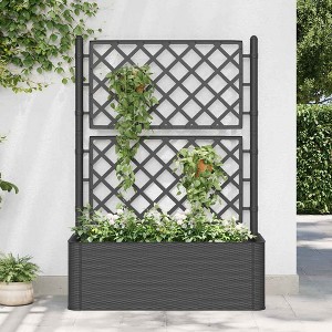 vidaXL Raised Bed Mocha Plastic (PP) Large Waterproof materials - 1 of 4