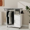 Rolling Ironing Board Cart with Storage - Space Saving Ironing Station w/Adjustable Shelves & Wheels, Multi-Functional Laundry Organizer - 2 of 4