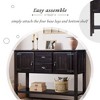 ORRD 48" Retro Solid Wood Sideboard w/2 Drawers & Cabinets - Dining Buffet Cabinet for Kitchen, Living Room（Antique Gray） - 2 of 4