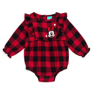Disney Junior Baby Plaid Flannel Bodysuit Newborn to Infant - 1 of 4