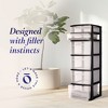 HOMZ 6-Drawer Clear Plastic Storage Organizer, Medium, Black Frame, 2 Pack - 2 of 4