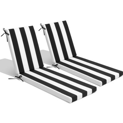 Pellebant 80 Inch Chaise Lounge Cushion 2PCS Color Patio Lounge Replacement Cushion for Outdoor Indoor Poolside Garden Deck