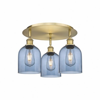 Bella - 3 Light Flush Mount In Industrial Style-10.5 Inches Tall and 17.25 Inches Wide