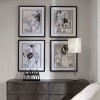 Uttermost Tangled Threads Framed Prints, Set of 4 – Contemporary Abstract Wall Art with Satin Black Frames, 28" Tall - 2 of 4