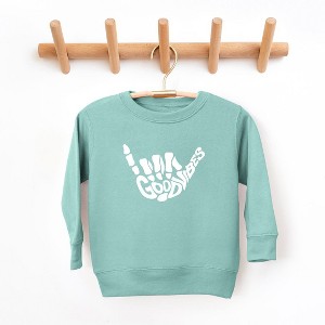 The Juniper Shop Good Vibes Skeleton Toddler Graphic Sweatshirt - 1 of 2