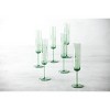 Fortessa Tableware Solutions 6oz 6pk Urbo Champagne Flutes Sage: Copolyester, Dishwasher-Safe, Green Drinkware Set for 6 - 2 of 4