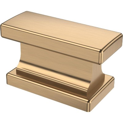 attop 10 Pack Champagne Bronze Cabinet Knobs, 1.46 Inch(37mm) Cabinet Hardware Rectangle Knobs for Cupboard and Drawers