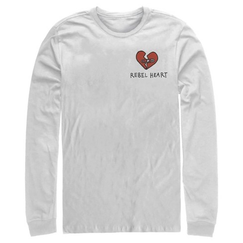 Men's Cruella Rebel Heart Long Sleeve Shirt : Target