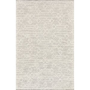 Nuloom Lucile Moroccan 5x8 Wool Indoor Area Rug for Living Room Bedroom Dining Room Kitchen, Dark Grey/Ivory - 1 of 4