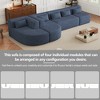 144" Modular Sectional Sofa with Two Curved Chaise Lounges & Five Back Pillows, Free-combined - 2 of 4