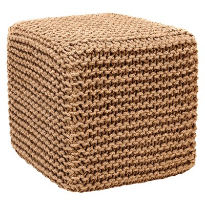 Natural Jute Square Pouf - Anji Mountain