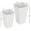 2-Pack Outdoor Planter Set, Flower Pots with Drainage Holes, Durable & Stackable Plant Pot, 22in & 18in, for Porch, Entryway, Patio, Garden - 3 of 4