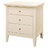 HomeStock Beige Nightstand 26x24x18 with Open Shelf and Spacious Top, Casual Bedside Table for Bedroom Storage and Neutral Stylish Finish - 2 of 4