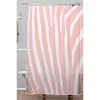 Natalie Baca Zebra Striped Rose Quartz Shower Curtain Pink - Deny Designs: Microfiber, Buttonhole Top, Machine Washable - image 2 of 4