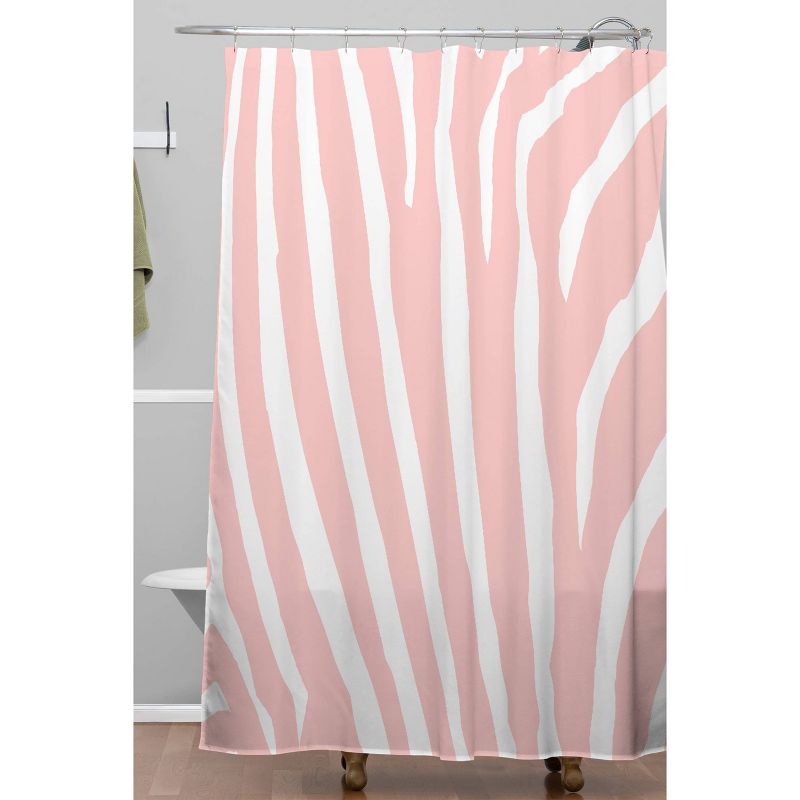 Natalie Baca Zebra Striped Rose Quartz Shower Curtain Pink - Deny Designs, 3 of 7