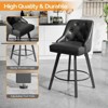 PU Leather Elegant 360° Swivel Bar Stool Stylish Design With Plush Cushion & Sturdy Build - 4 of 4