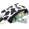 Wrapables Neoprene Mini Wristlet Wallet / Credit Card ID Holder with Lanyard, Cow Print - 4 of 4