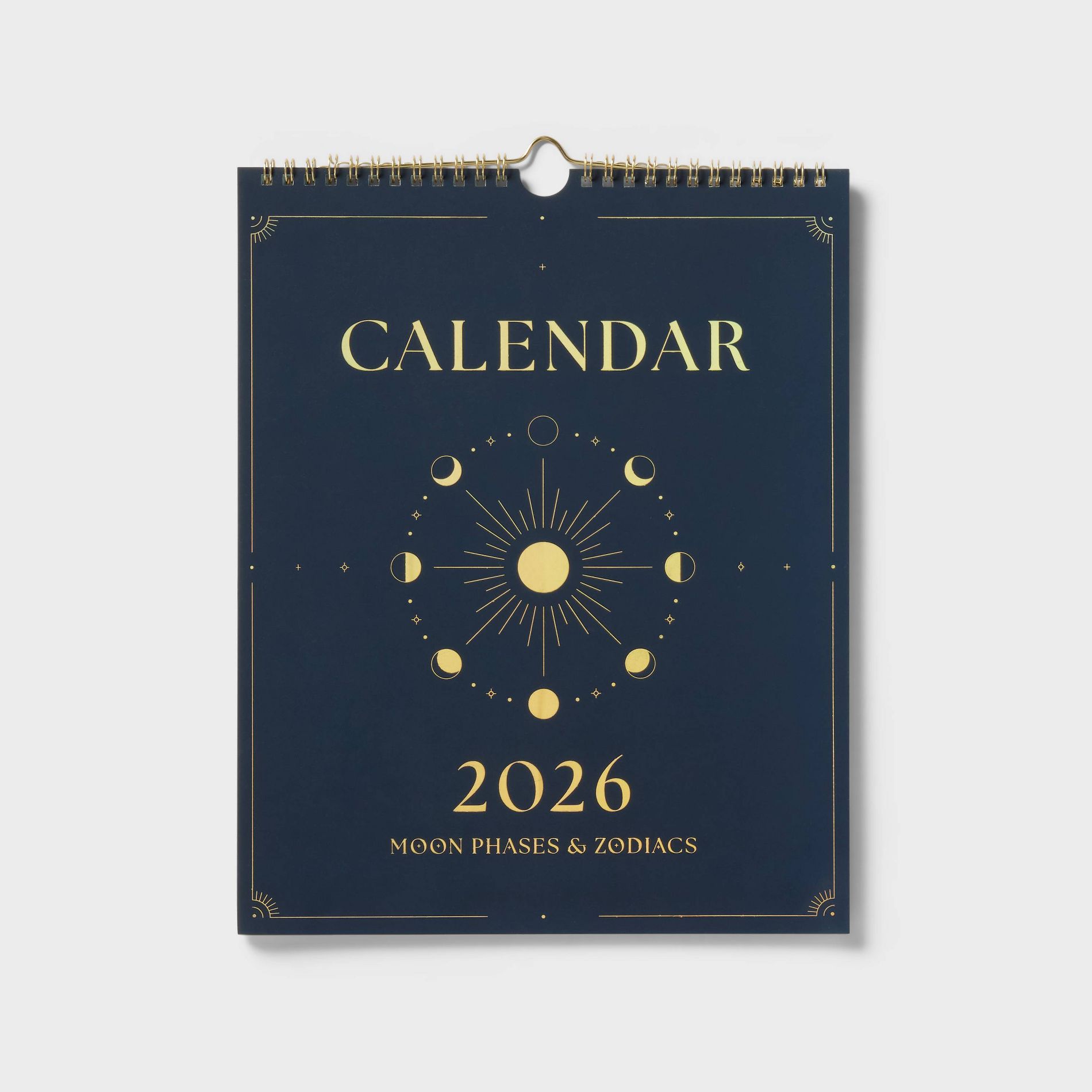 2026 Monthly 12"x9.6" Wall Calendar Dark Blue - Spritz™