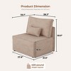 XIZZI Modular Corduroy Sectional Sofa: 5 Sold-Separately Units (Corner, Arms, Ottoman) | Black/Camel | Standard/Large Cushion Options | DIY Friendly - 2 of 4