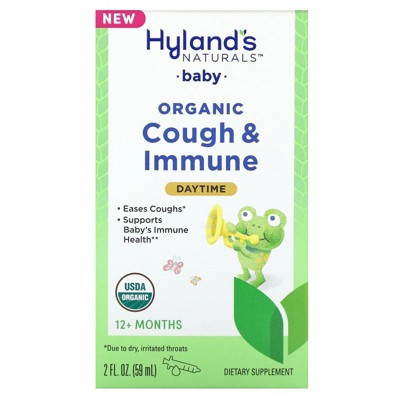Hyland's Naturals Baby, Organic Cough & Immune, Daytime, 12+ Months, 2 fl oz (59 ml)