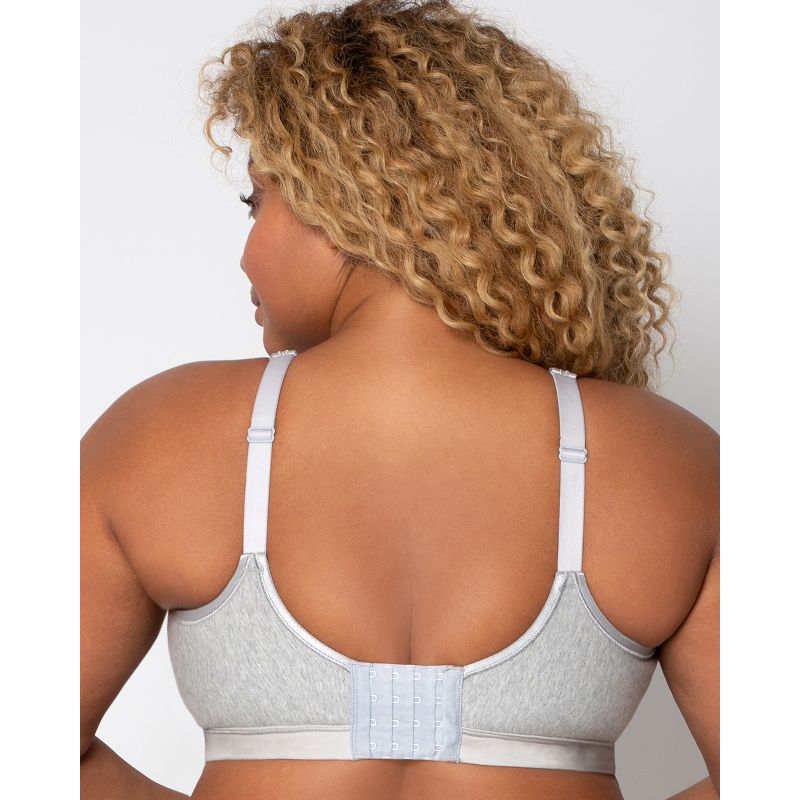 Curvy Couture Women's Cotton Luxe Front and Back Close Wireless Bra, 4 of 5