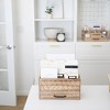 Blu Monaco Wooden Mail Organizer for Home and Desk - 3 Tier with Small Label Holders - Hold Letter Size File Folders - 2 of 4