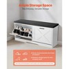 VEVOR Entryway Shoe Storage Bench, 39.4 x 12.0 x 18.7 Inch Shoe Organizer with Flip Drawers, 440lbs Narrow Shoes Rack Bench, Black + White - 3 of 4