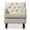 Bethany Modern and Contemporary Light Fabric Upholstered Button - Tufted Rocking Chair - Gray - Baxton Studio - 4 of 4