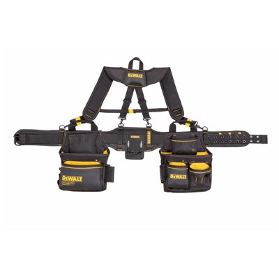 DeWalt - Ballistic Nylon Professional Tool Belt with Suspenders - Black