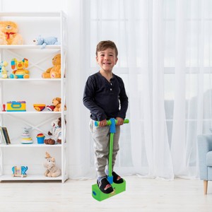 BounceZiez Hop & Squeak Pogo Hopper - Green/Blue - 1 of 4