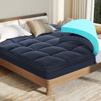 kayamas 3" Double-layer Mattress Topper include 2"  Gel Memory Foam and 1" Pillow Top Mattress Pad Cover with Elastic deep pocket