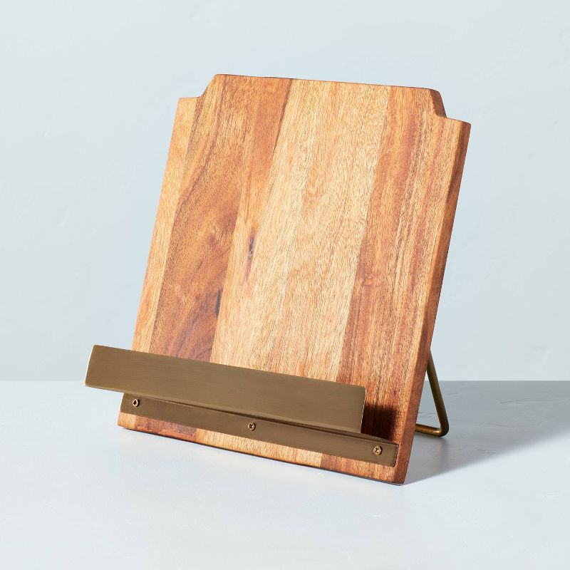 Wood Cookbook Holder with Metal Ledge - Hearth &#38; Hand&#8482; with Magnolia, 1 of 11