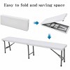 SKONYON 6 ft Plastic Folding Bench Portable Indoor Outdoor Bench, White - 2 of 4