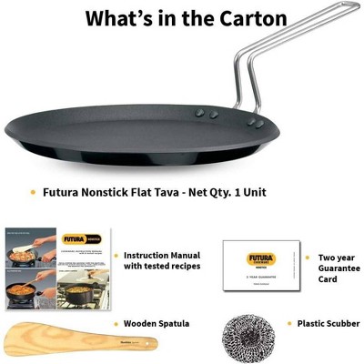 Hawkins 10" Black Nonstick Hard Anodized Aluminum Flat Tava Griddle