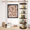 ORRD 5-Tier Rotating Bookshelf, Gold Spinning Bookcase with 360° Swivel, Stackable Storage Tower for Small Spaces - 3 of 4