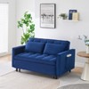 Corduroy Sofa Bed Button Tufted Backrest Convertible Couch for Living Room Apartment Bedroom - 3 of 4