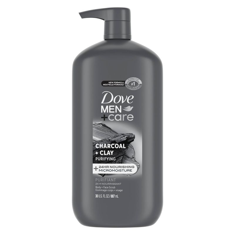 Dove Men+Care Charcoal Clay Body Wash Pump - 30 fl oz, 3 of 8
