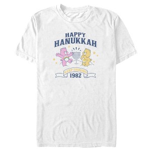 Men's Care Bears Best Friend Bear and Funshine Bear Happy Hanukkah T-Shirt - 1 of 4