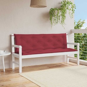 vidaXL Garden Bench Cushion Set of 2 Wine red - 1 of 4