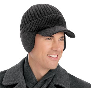 Collections Etc Brimmed Hat With Ear Flaps - 1 of 4